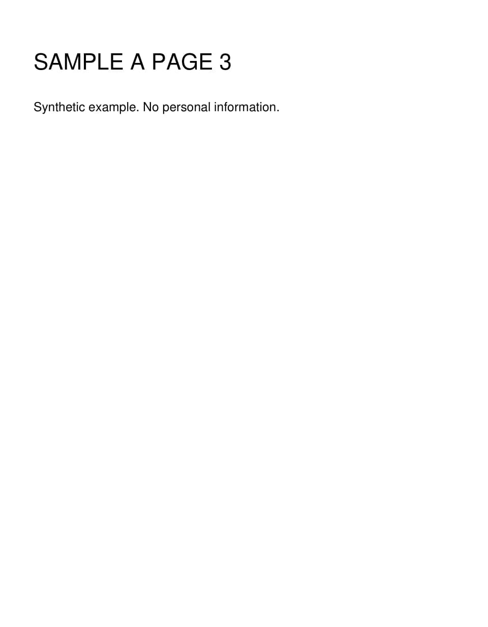 Page 3 of the merged PDF labeled SAMPLE A PAGE 3